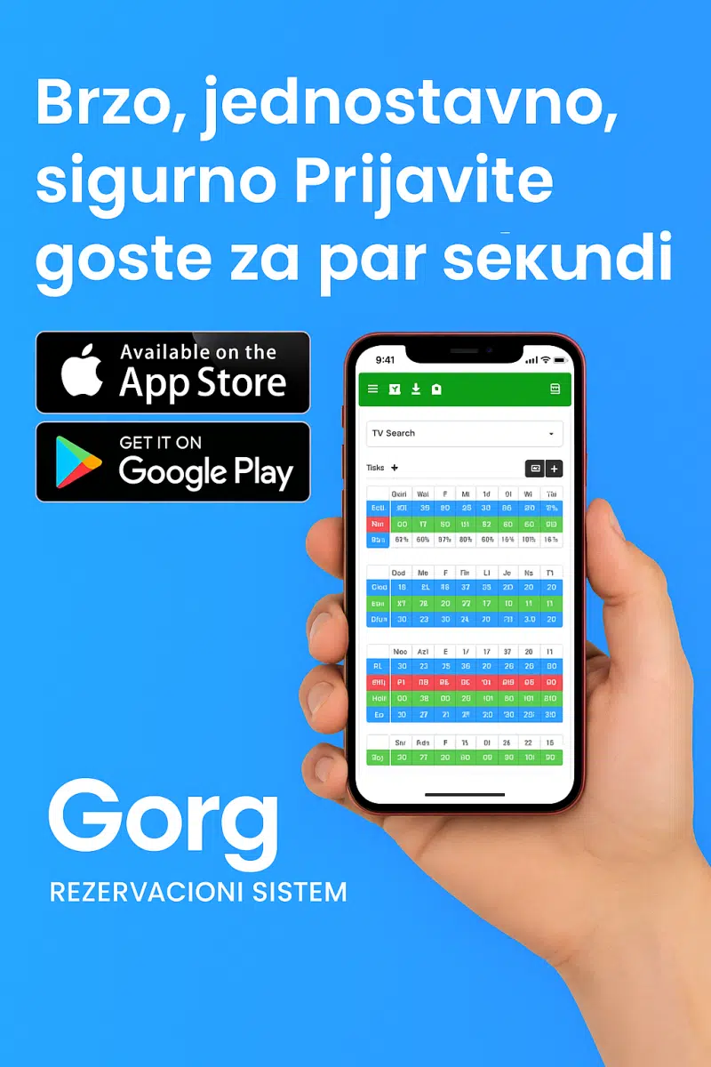 GORG aplikacija za unos gostiju